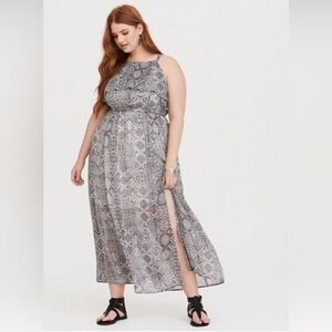 Ikat Chiffon Maxi Dress